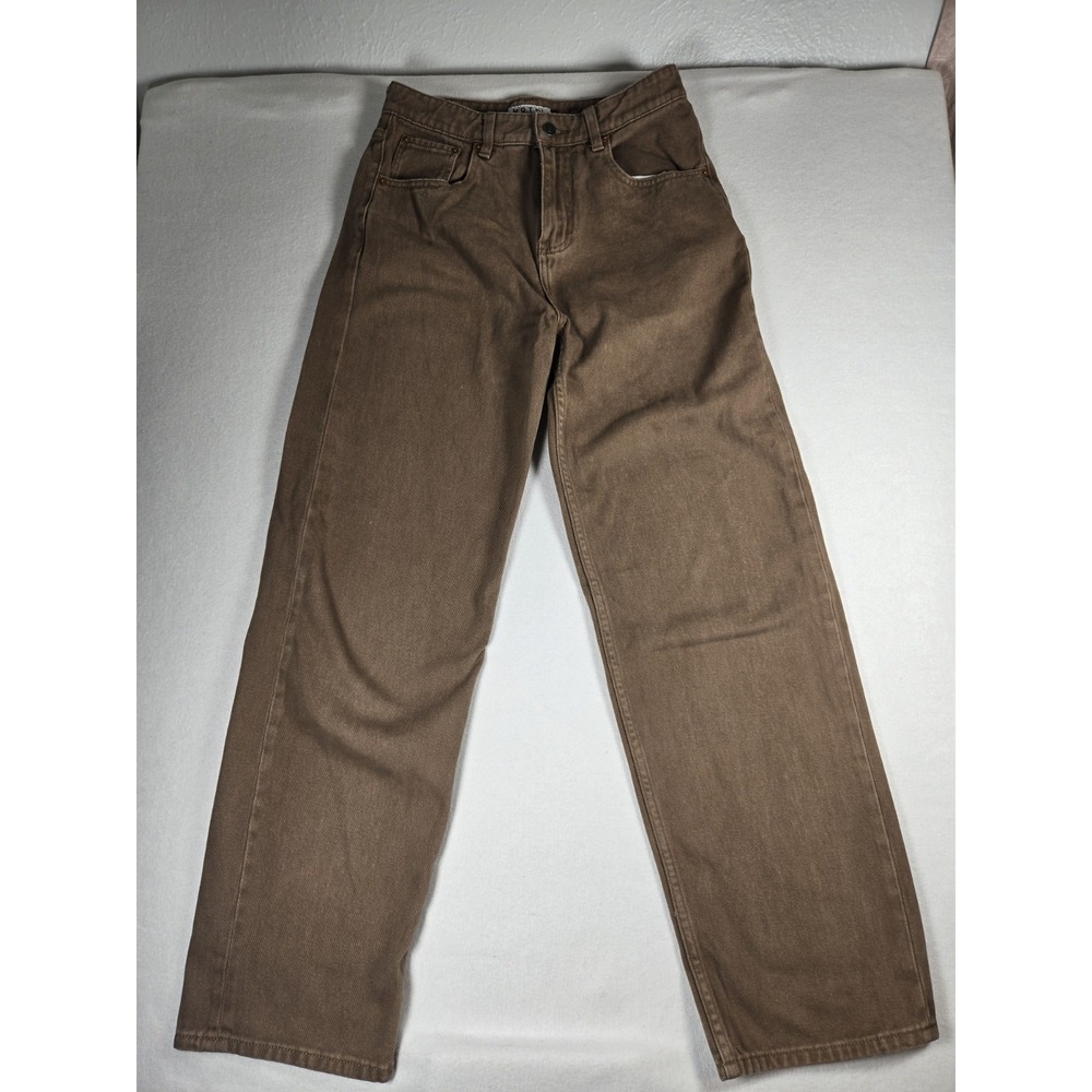 Women's Motel Denim 5 Pocket Wide Leg Pants Brown 100% Cotton Size M